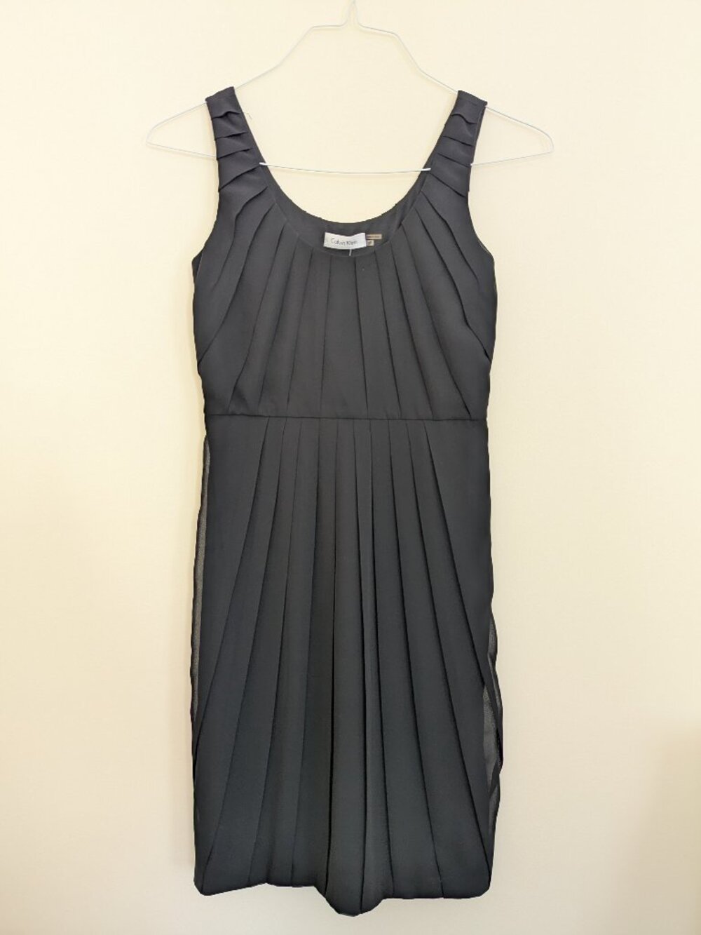 Calvin Klein Black Pleated Dress